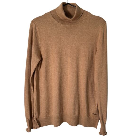 Joules Orianna Tan Roll Neck Jumper Turtleneck Sweater 6 Cotton Neutral Basic - Picture 5 of 12
